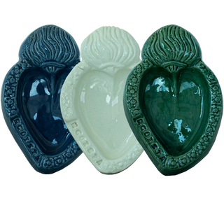 Cuore in ceramica smaltata