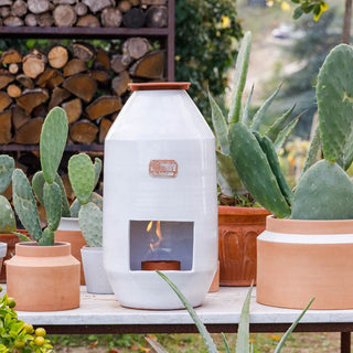 Camino al bioetanolo piccolo smaltato bianco