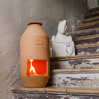 Camino a bioetanolo in terracotta naturale