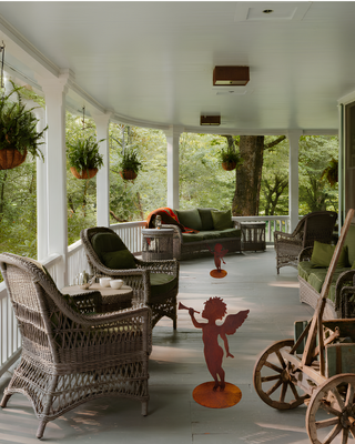 Angelo Annunciatore in Acciaio Corten - Scultura Decorativa Artigianale