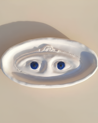 CIOTOLA "OCCHI" IN CERAMICA SMALTATA