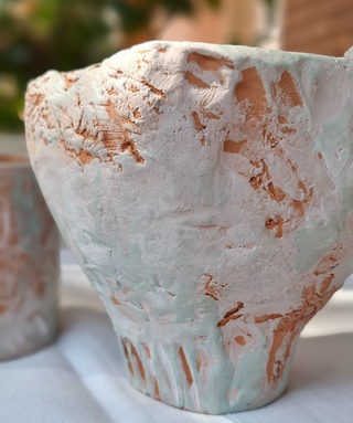 COPPIA VASI VERDE ACQUA