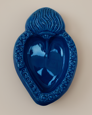 CUORE IN CERAMICA SMALTATA