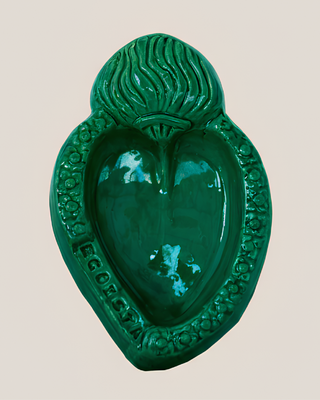 CUORE IN CERAMICA SMALTATA