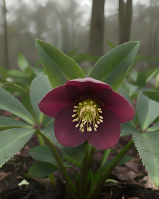 HELLEBORO ORIENTALE SEMPLICE PORPORA