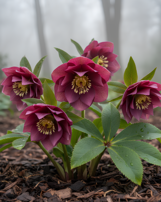 HELLEBORO ORIENTALE PRETTY ELLEN ROSSO