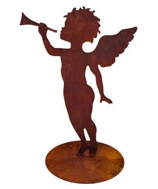 Angelo annunciatore in acciaio corten