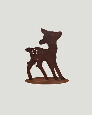 Bambi in Acciaio Corten - Scultura Decorativa Artigianale