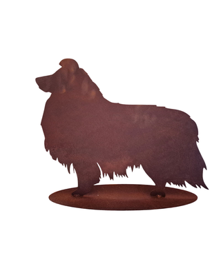 Art Design Corten Border Collie in acciaio corten