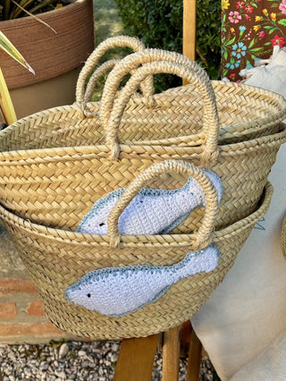 Borsa di paglia pesce