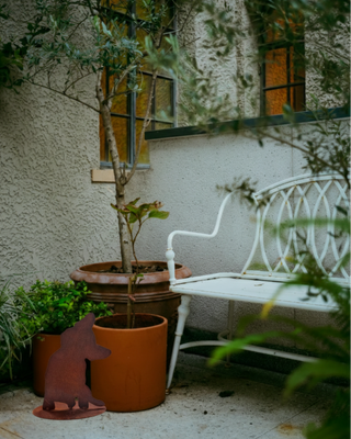 Bulldog in Acciaio Corten – Scultura Decorativa Artigianale