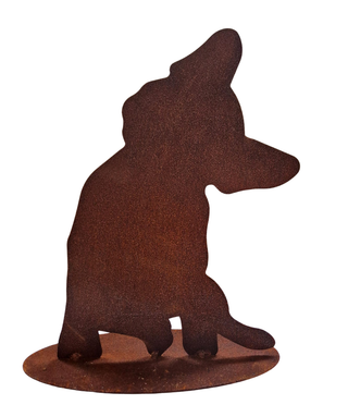 Art Design Corten Bulldog frontale in acciaio corten