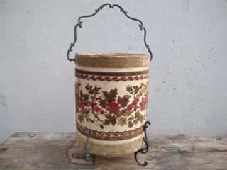 Borsa-cachepot piccola in paglia