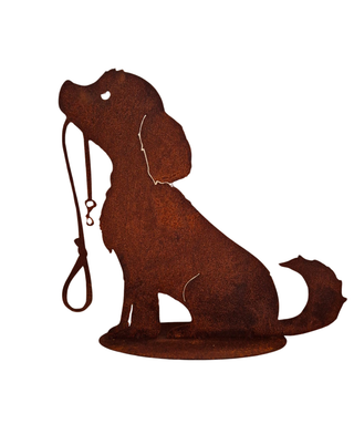 Art Design Corten Cane guinzaglio in acciaio corten