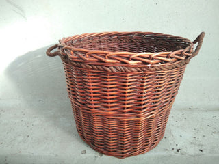 Cestone vintage tondo con manici