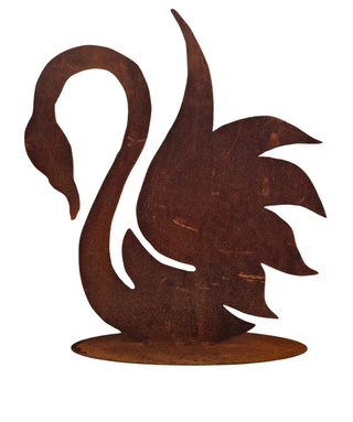 Cigno in acciaio corten