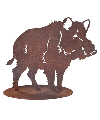 Cinghiale in acciaio corten modello 2