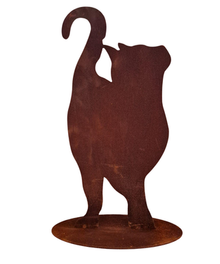 Art Design Corten Gatto fusa in acciaio corten