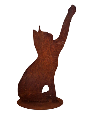Art Design Corten Gatto zampa su in acciaio corten