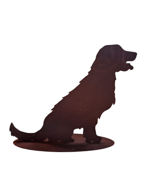 Art Design Corten Golden Retriever piccolo in acciaio corten