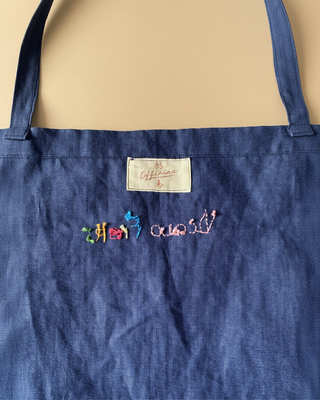 Grembiule puro lino Vicolo Fiori