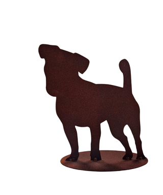 Art Design Corten Jack Russell in acciaio corten