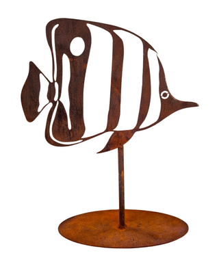 Pesce tropicale in acciaio Corten modello 1