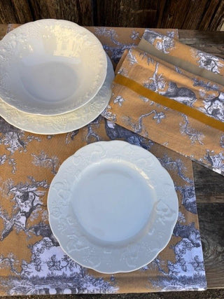 Coppia piatti barbotine