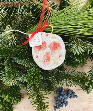 Pendente natalizio in ceramica - blu o rosso