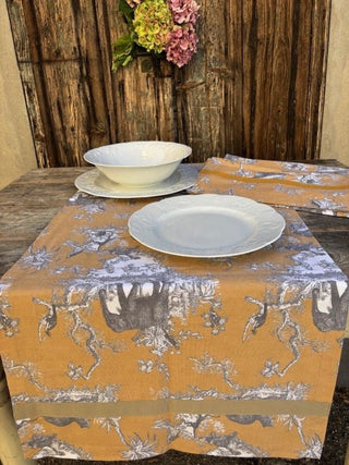 Runner in toile de jouy